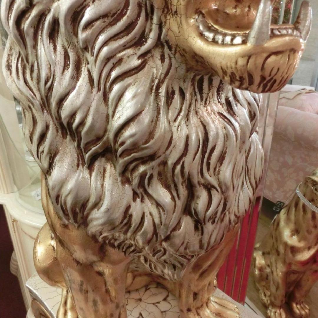 イタリア製 アニマルオブジェ ゴールドライオン - メルカリ