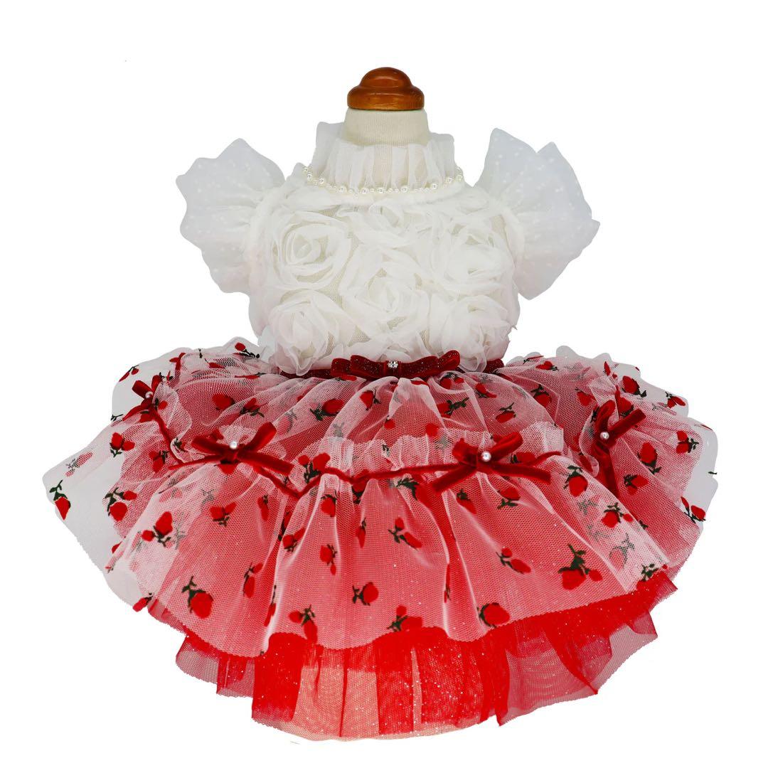 リュクスバーディLuxe birdieルージュワンピースバレッタセット犬服