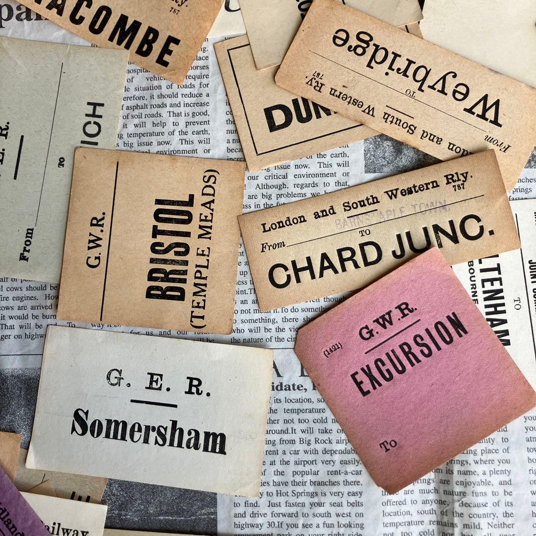 海外 ヴィンテージ 鉄道 チケット 5枚 荷物 ラベル 20枚☆ - メルカリ