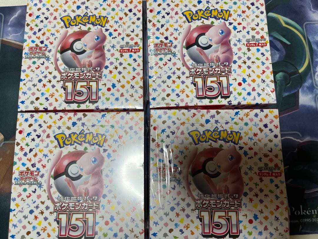 ポケモンカード151 未開封 シュリンク付き 4BOX セット