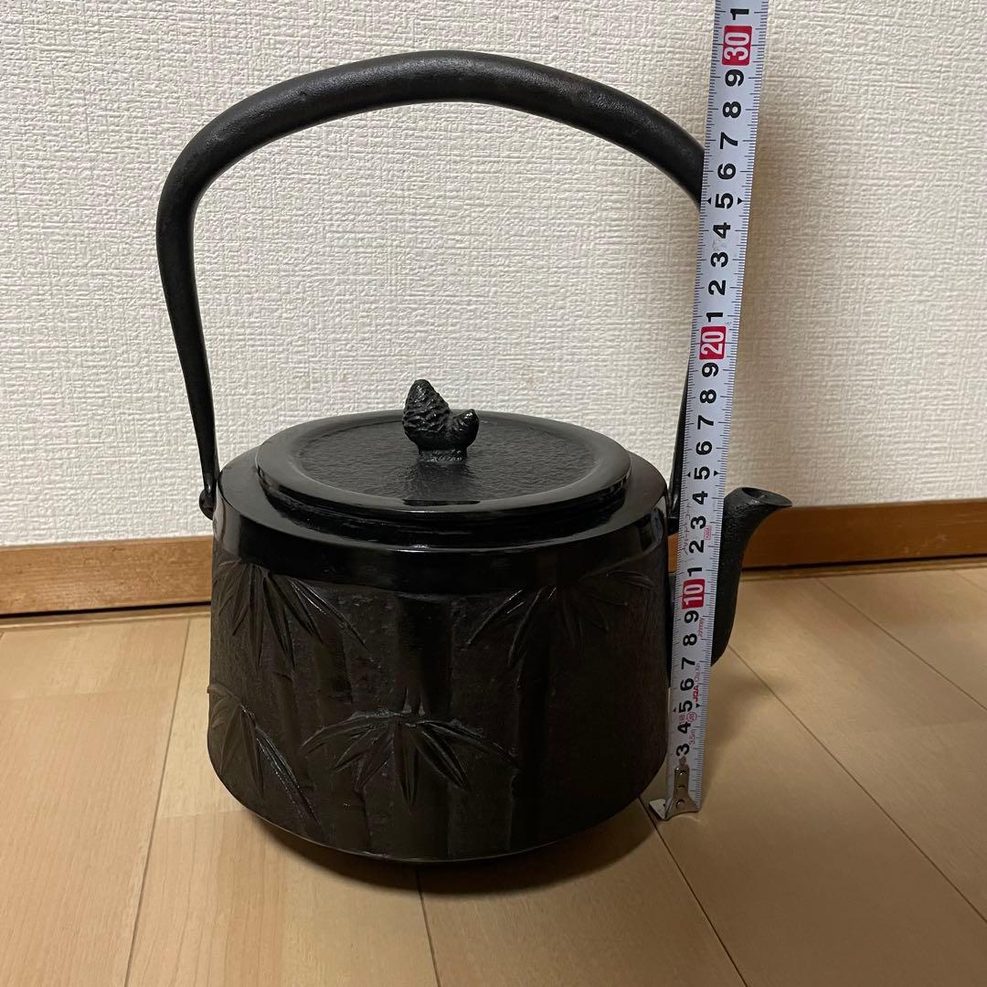 【未使用品】長文堂　大型鉄瓶　南部鉄瓶　鉄瓶