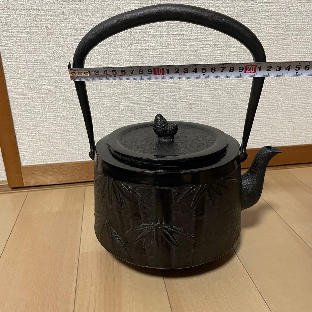【未使用品】長文堂　大型鉄瓶　南部鉄瓶　鉄瓶