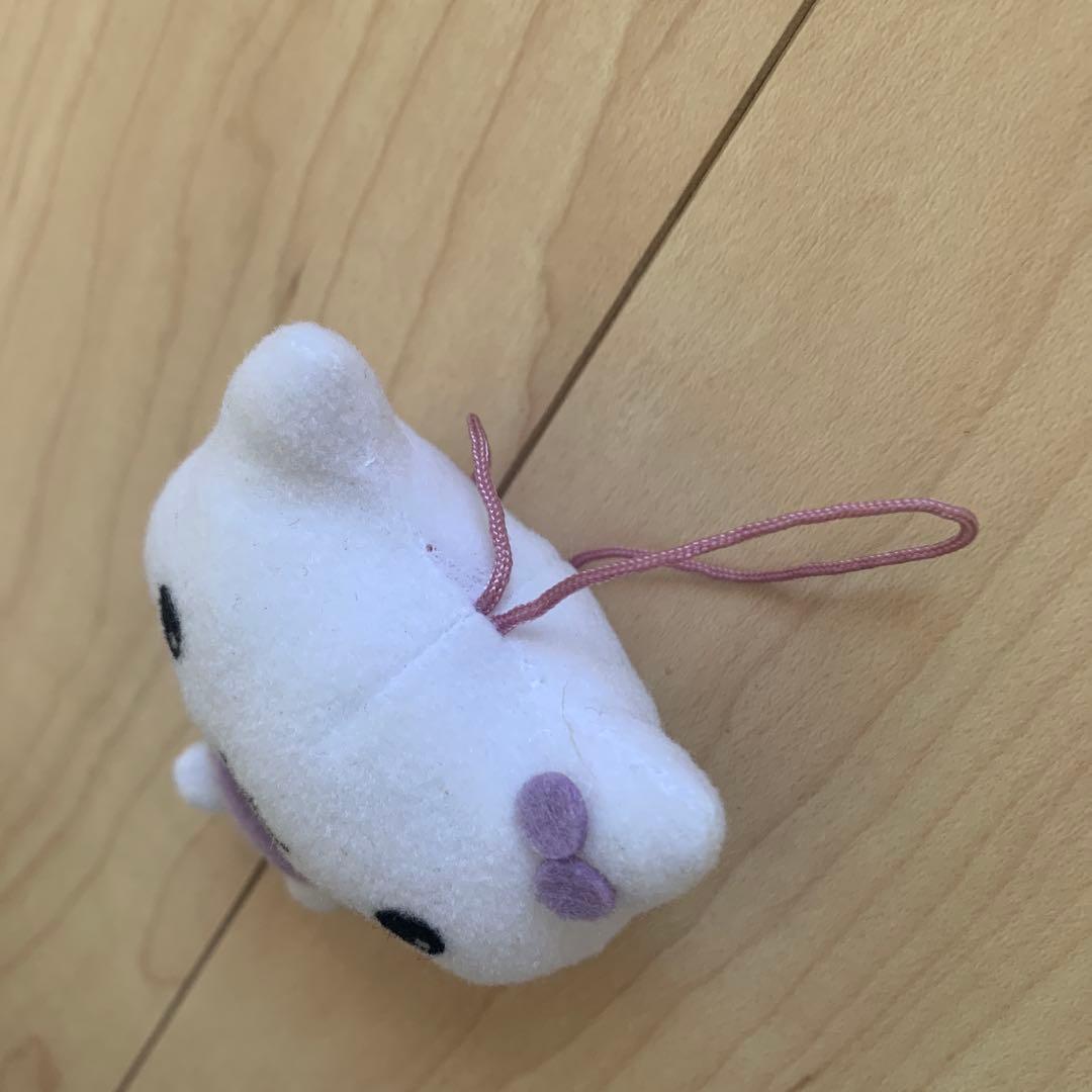 平成レトロ　激レア　サンエックス　しあわせにゃんこ　マスコットストラップ　紫