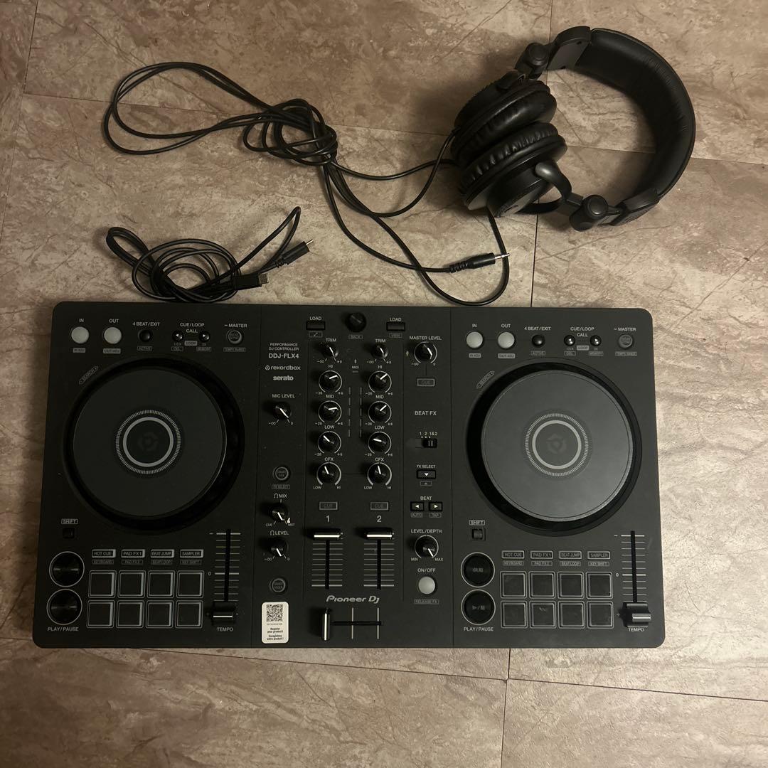PioneerDDJ-FLX4+(DDJ-400後継機種)ヘッドホン・ケース付き Pioneer DJ 〔DDJ-400後継機種〕 パイオニア DDJ-FLX4 初心者セット