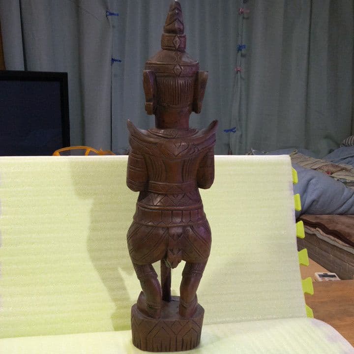 ミャンマー 木彫像 オブジェ 木製 木彫り 雑貨 インテリア 置物 魔除け