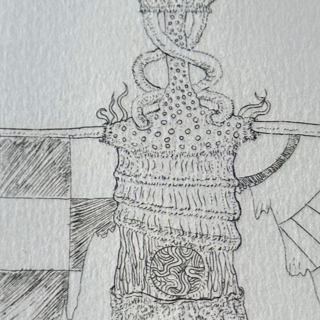 2220様感謝‼️希少‼️能島芳史ウエディング記念作「ツリーマン」銅版画