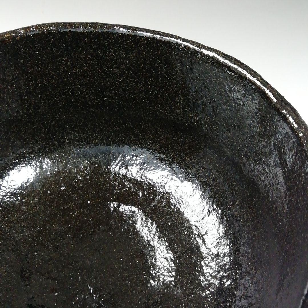 T154 茶碗 『黒楽茶碗』『楽入造』 共箱 抹茶碗 茶道具
