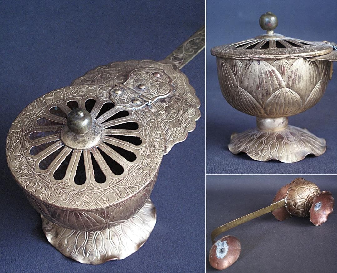 時代!! 法具『柄香炉』仏具 長29㎝