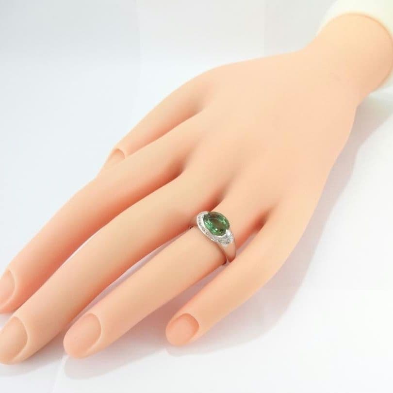 【Lucky様】トルマリン　ダイヤモンド　リング　1.91/0.12ctプラチナ