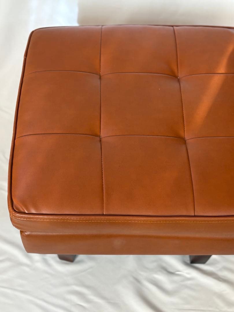 オットマンブラウンレザー