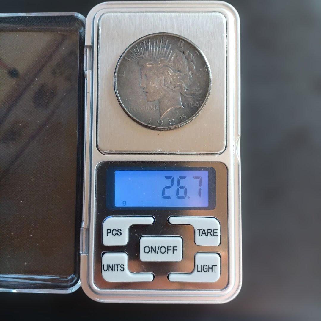 1ドル銀貨ピースダラー1925年&シルバー925クイッククリップ