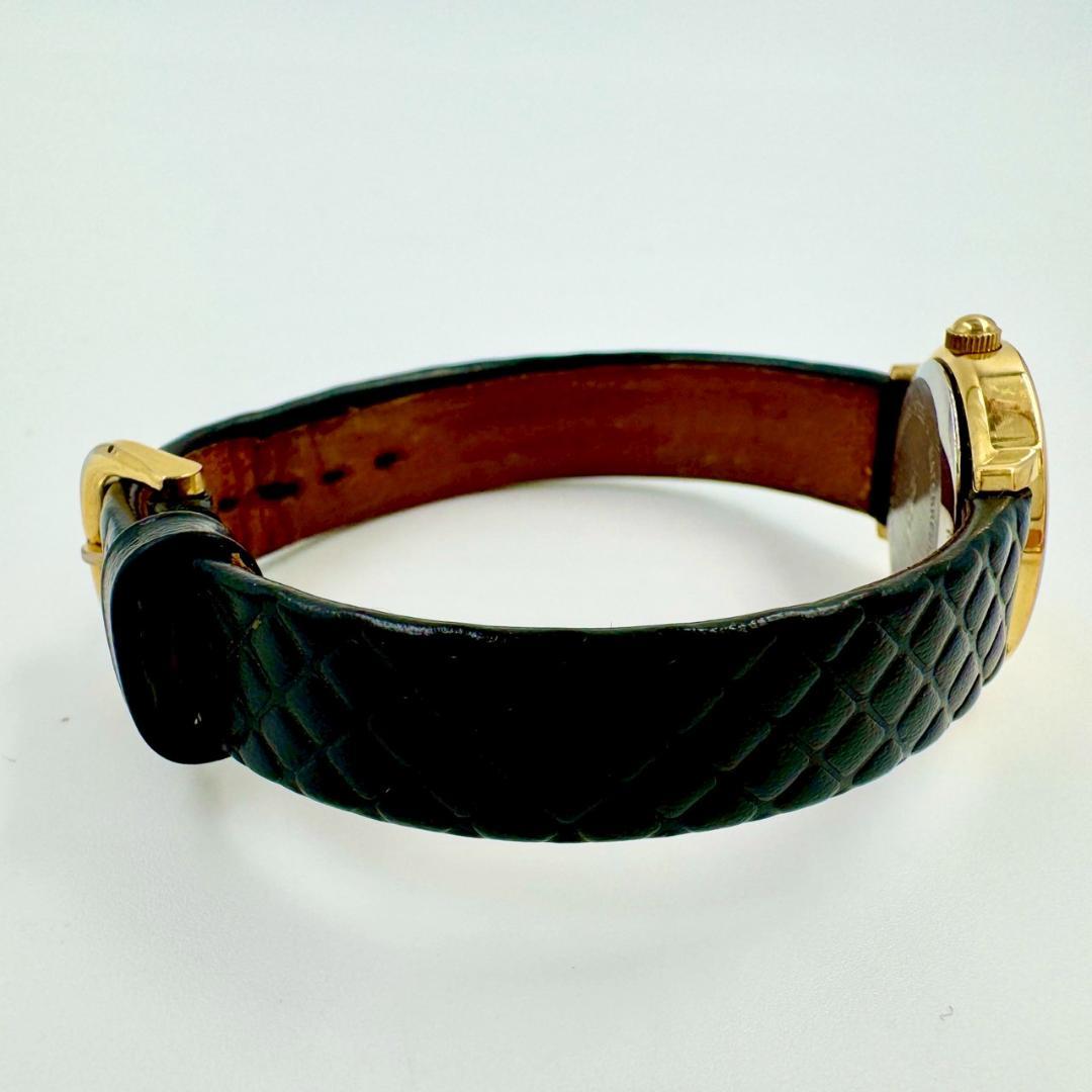 新品電池】TISSOT ラウンド ゴールド文字盤 レザー クォーツ