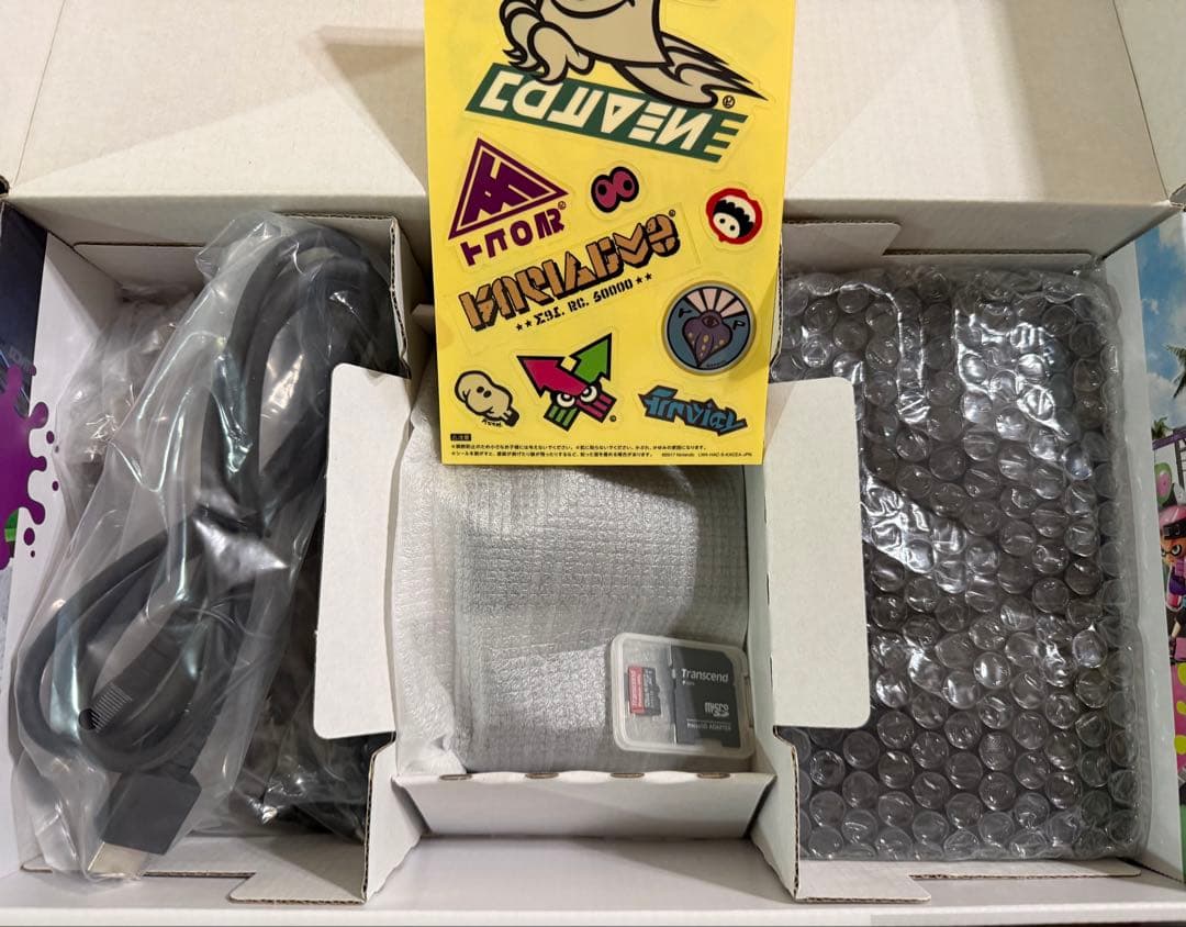 スイッチ本体 スプラトゥーン2デザイン＋ポーチ＋SDXCカード128GB