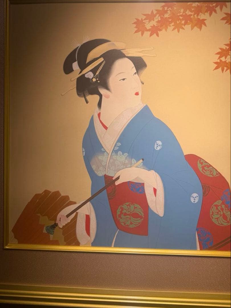 上村松園【しぐれ】京美術院シルクスクリーン380限定