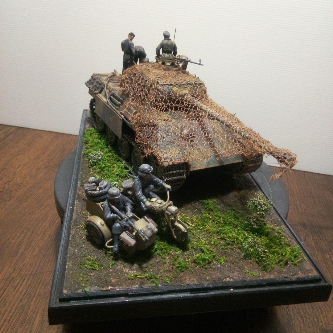大蛇丸　パンター戦車 1/35　ジオラマ完成品　キングタイガー完成品
