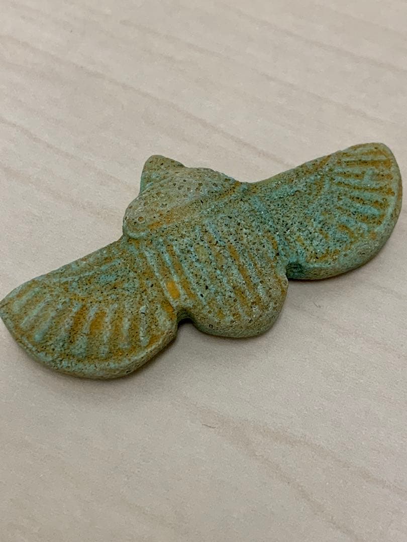 古代エジプト出土ファイアンス製ウシャブティガンダーラホルススカラベ