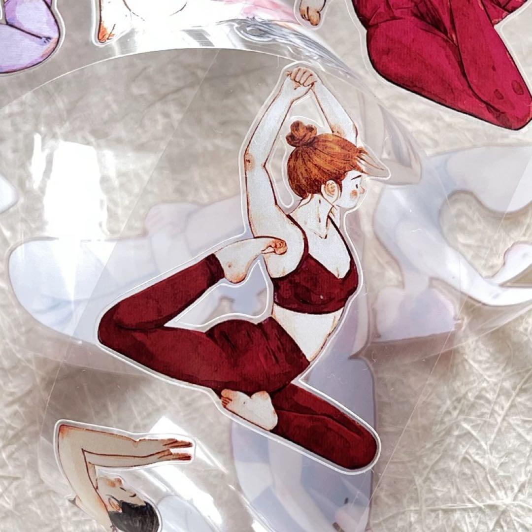 新品　DINGDING　25#Yoga　PET霧面型抜きマステ切り売り　1ループ