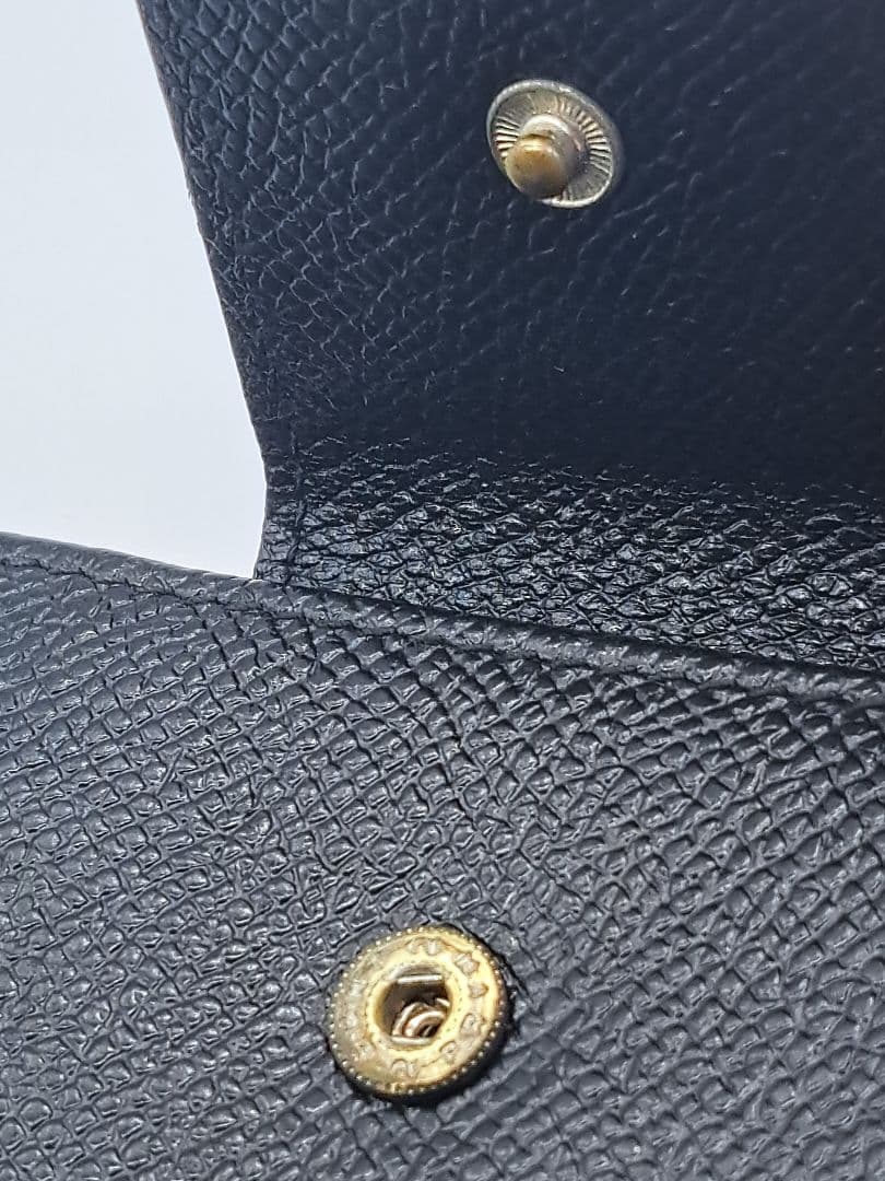 BVLGARI Wホックコンパクトウォレット 折り財布 ブラックレザー