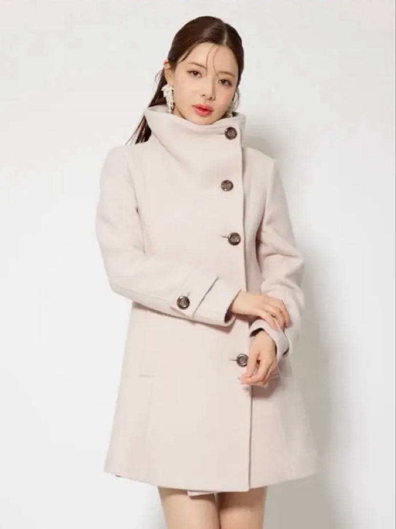 rienda 25オーバーネックシンデレララインミニコート - メルカリ