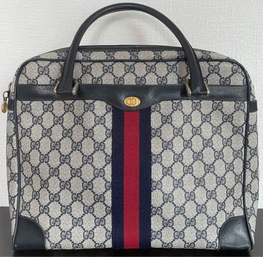 【GUCCI】トートバッグ 大きめ シェリーライン オールドグッチ GUCCI】【ヴィンテージ】グッチ『オールドグッチ シェリーライン