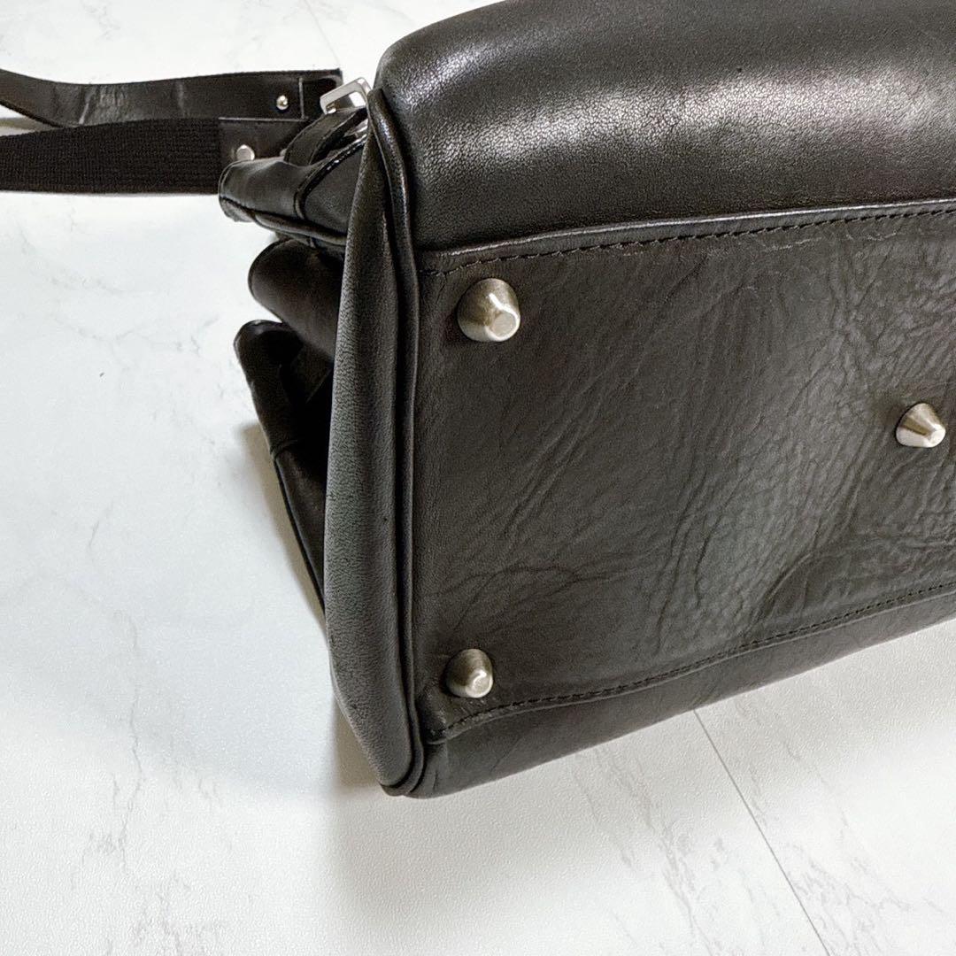 yu ✨M.U.L　オイルレザー　ショルダーバッグ　2way ブラック