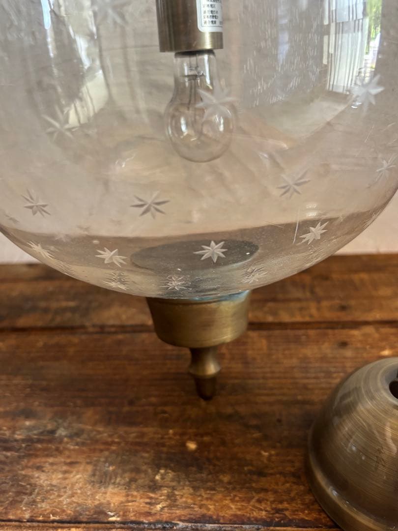 コロニアルスタイル ガラスランプ 天井ライト