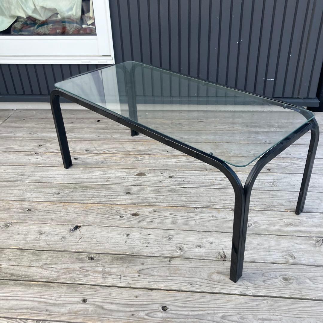 昭和レトロ ミッドセンチュリー アイアンフレームセンターテーブル