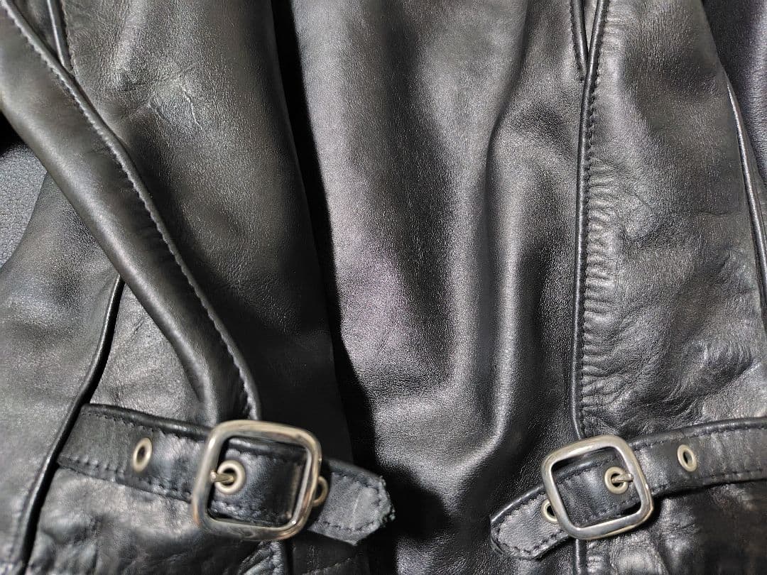 schott シングルライダース 42 Schott ブラックレザーシングル