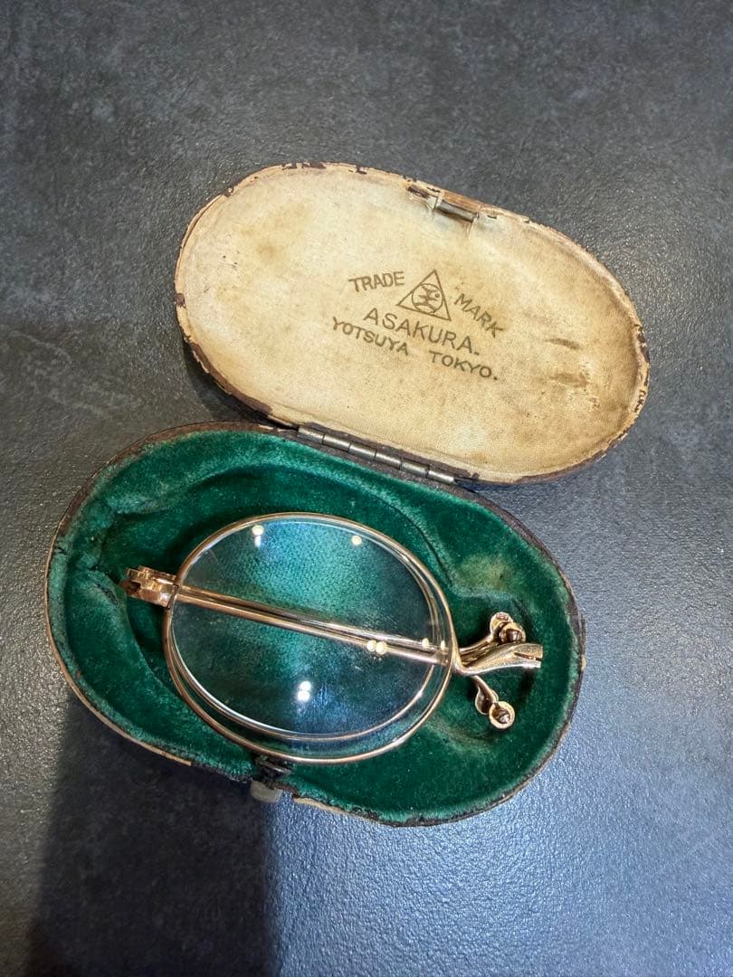 K14 ヴィンテージ 丸型 折畳眼鏡（ケース付） - メルカリ