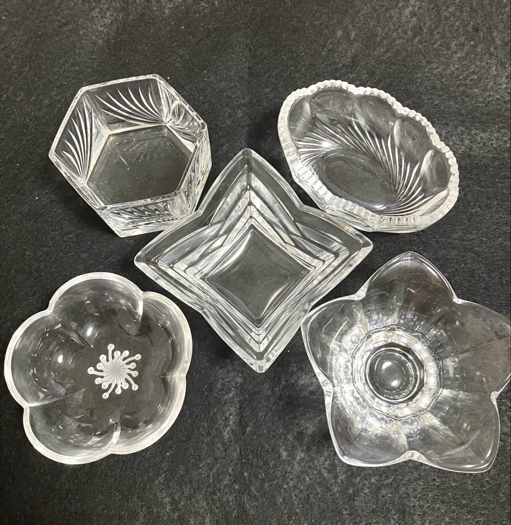 HOYAクリスタル 小さい器 形違い 小鉢5点セット - メルカリ