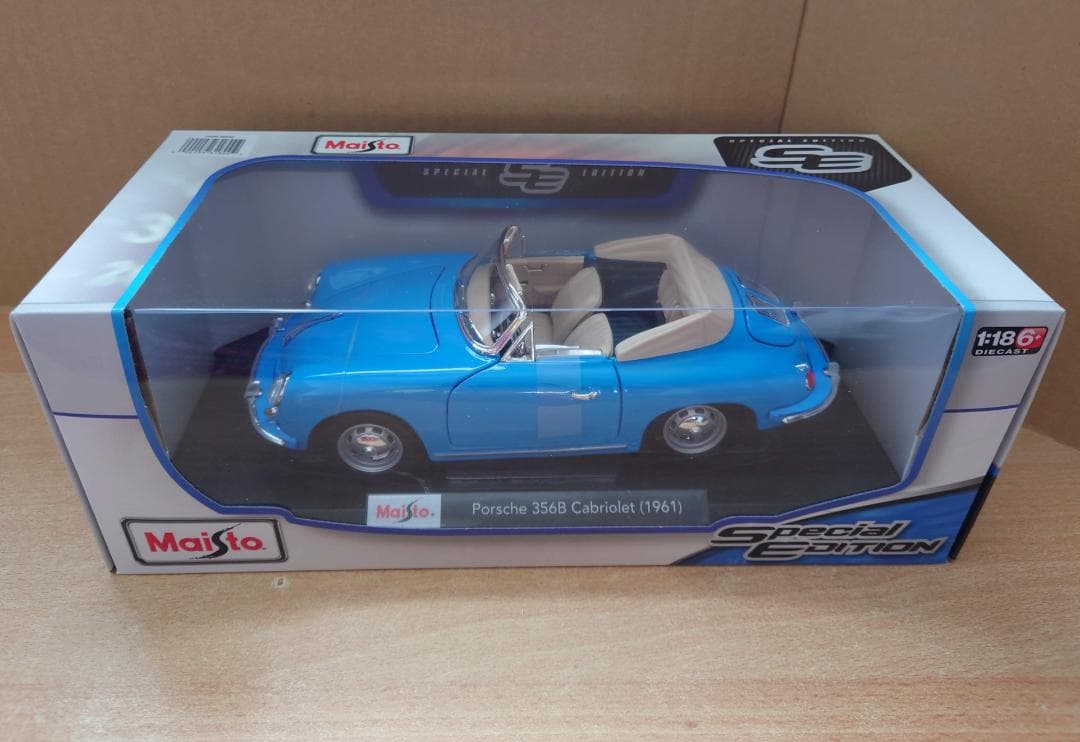 1/18 ポルシェ356B オープン ブルー PORSCHE 356B 1961