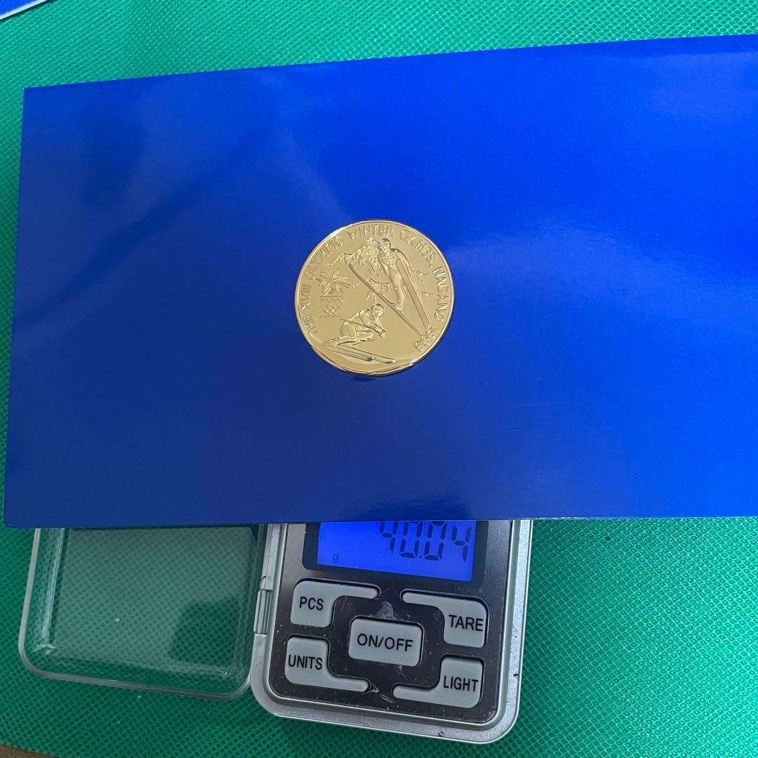 純金仕上げ 純銀.999☆第18回オリンピック冬季競技大会記念メダル・セット