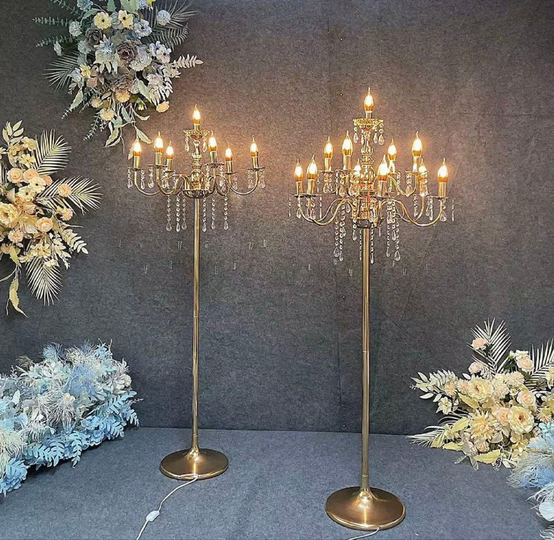 新品ゴールドシャンデリアフロアランプ 11灯 新品ゴールドシャンデリアフロアランプ 11灯