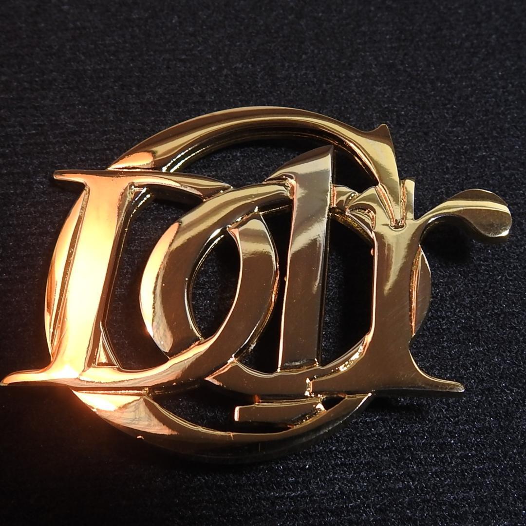 極美品）Dior ゴールドロゴブローチ Christian Dior ゴールド ブローチ