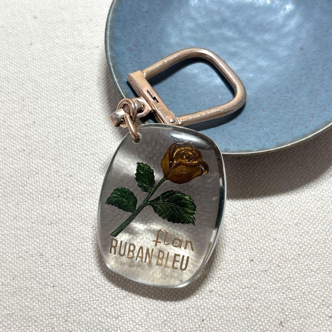 セール ブルボン 薔薇 キーホルダー flan RUBAN ゴールド バラ