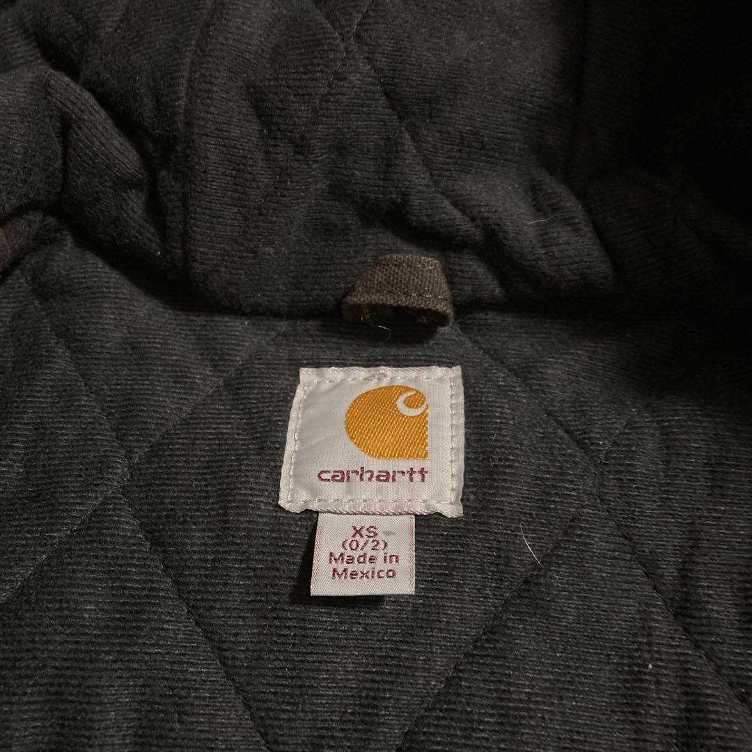希少xsサイズ 美品 カーハート アクティブジャケット ダークブラウン