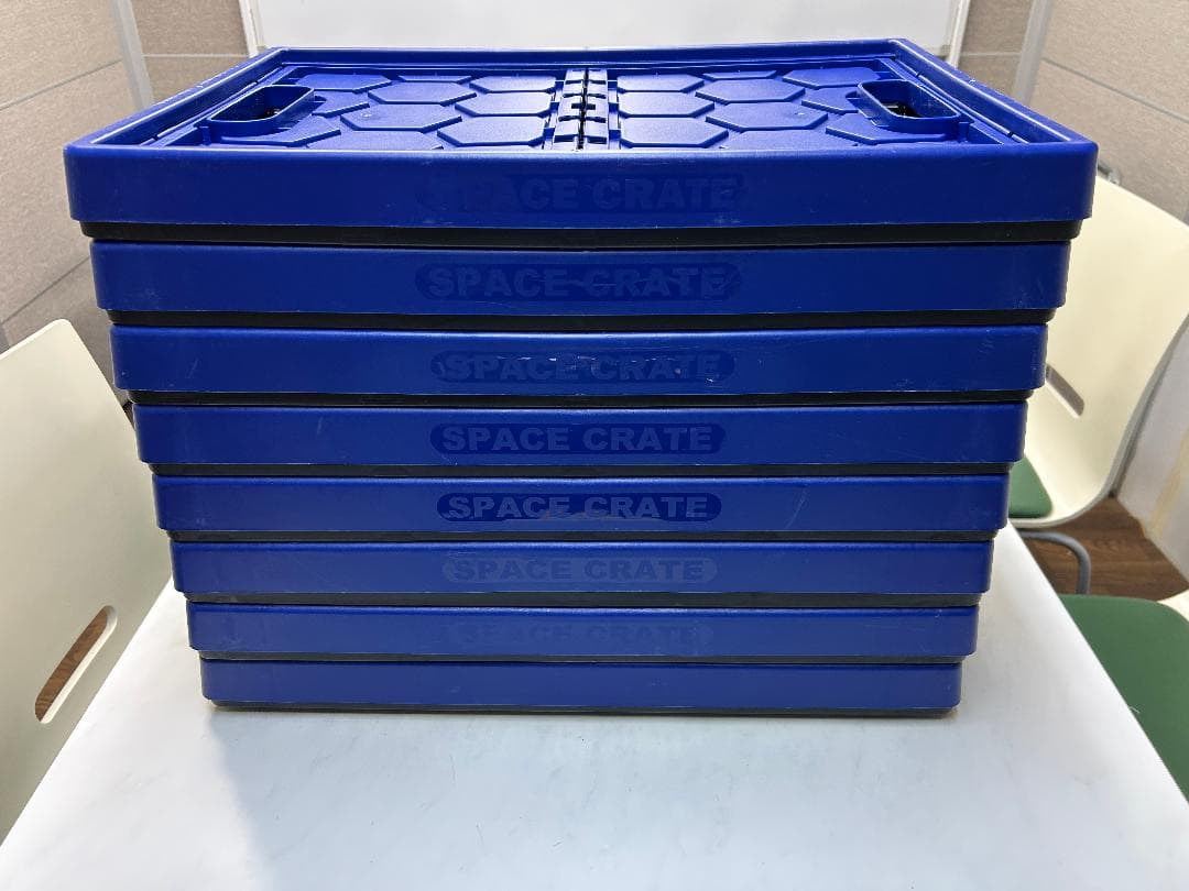 送料無料 コストコ 折りたたみコンテナ青色 46L 8個セット コストコ コンテナボックス 折りたたみ 46L オリコン 新品未使用 8個