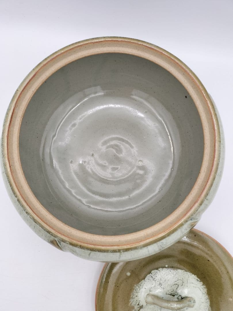 b164 【未使用】水指 捻梅 即中斎好 萬古 福森比路志 塗蓋付 木箱