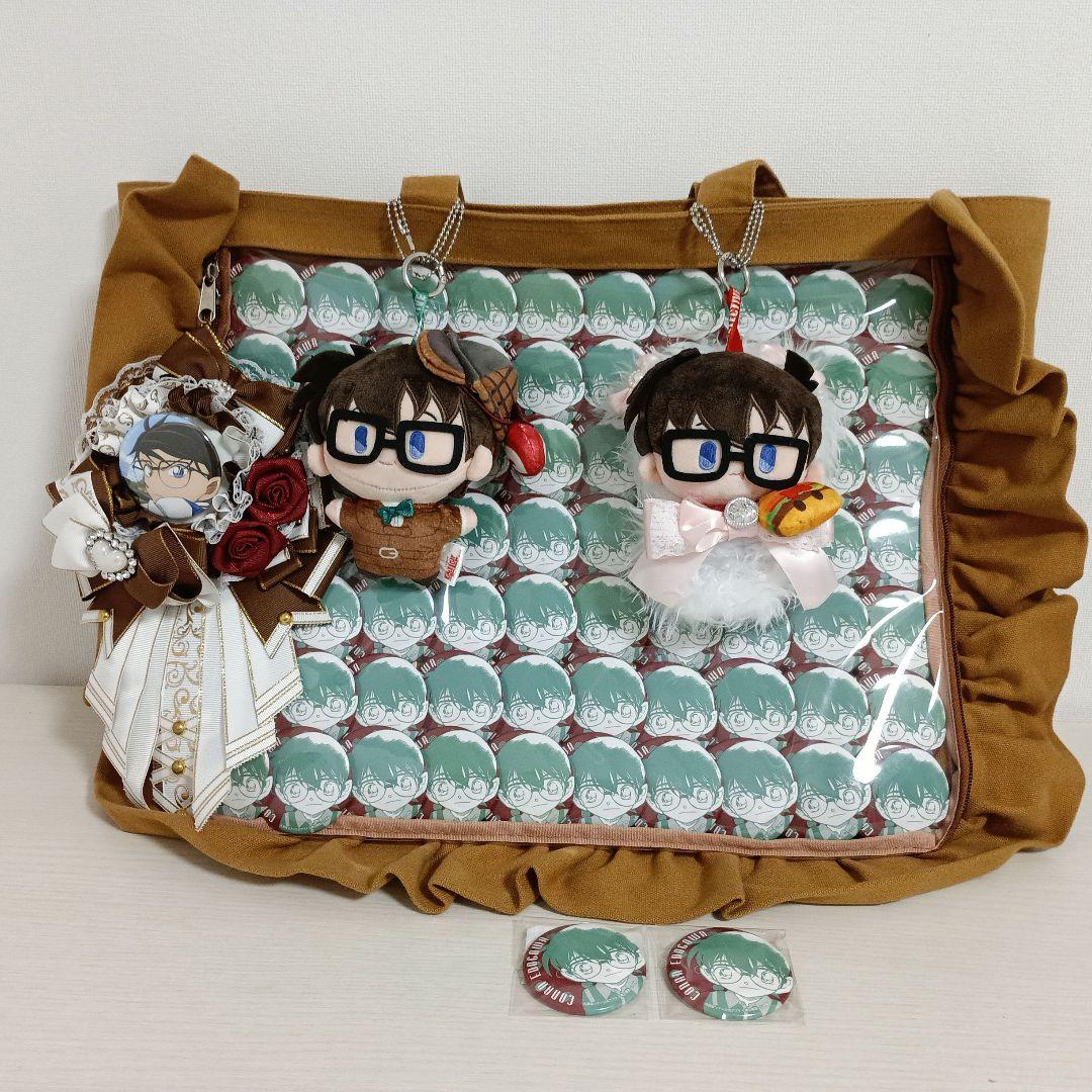 名探偵コナン　江戸川コナン　痛バッグ　公式アプリ缶バッジ　ぬいぐるみ 名探偵コナン 江戸川コナン 痛バッグ 公式アプリ缶バッジ ぬいぐるみ