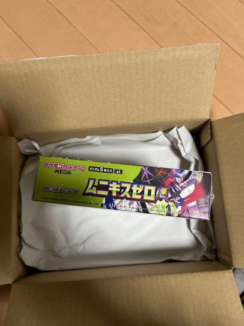 ポケセン産ムニキスゼロ BOX シュリンク付き 2パックメガエルレイドex未開封