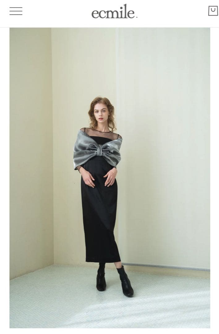 エクミールecmile ribbon tight dress オケージョンドレス