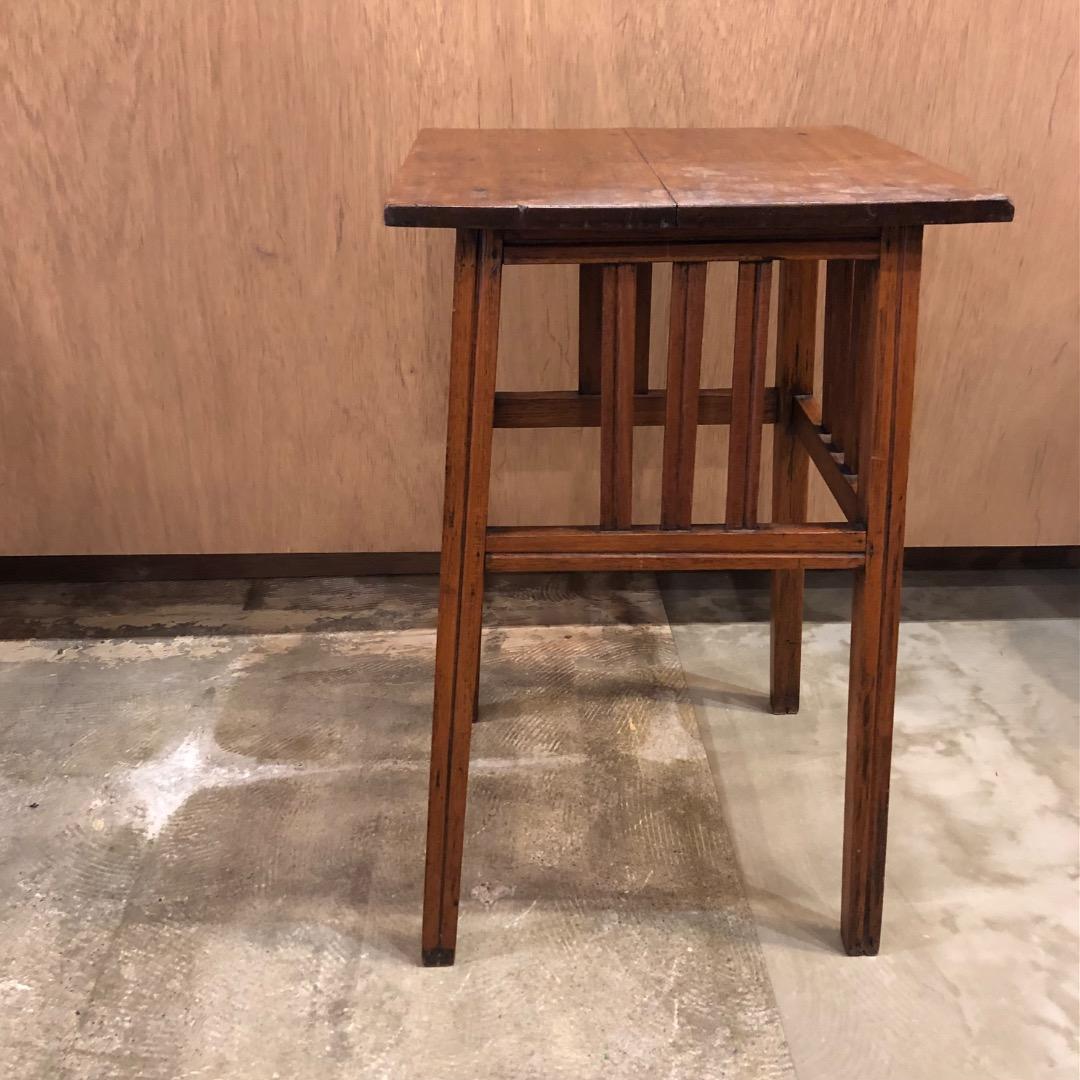 アンティーク 木製サイドテーブル 昭和レトロ 古家具 古道具 レトロ 古家具