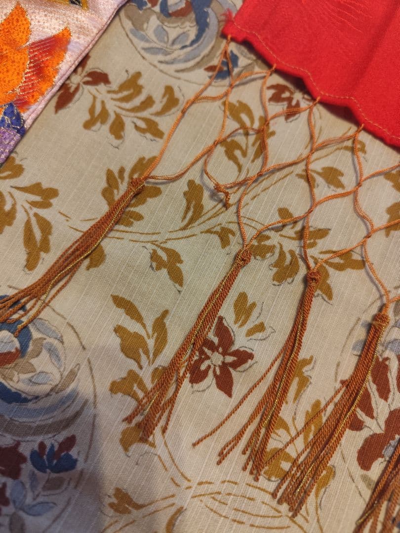 七五三　着物　筥迫セット　　7歳　女の子　絞り柄　袋帯