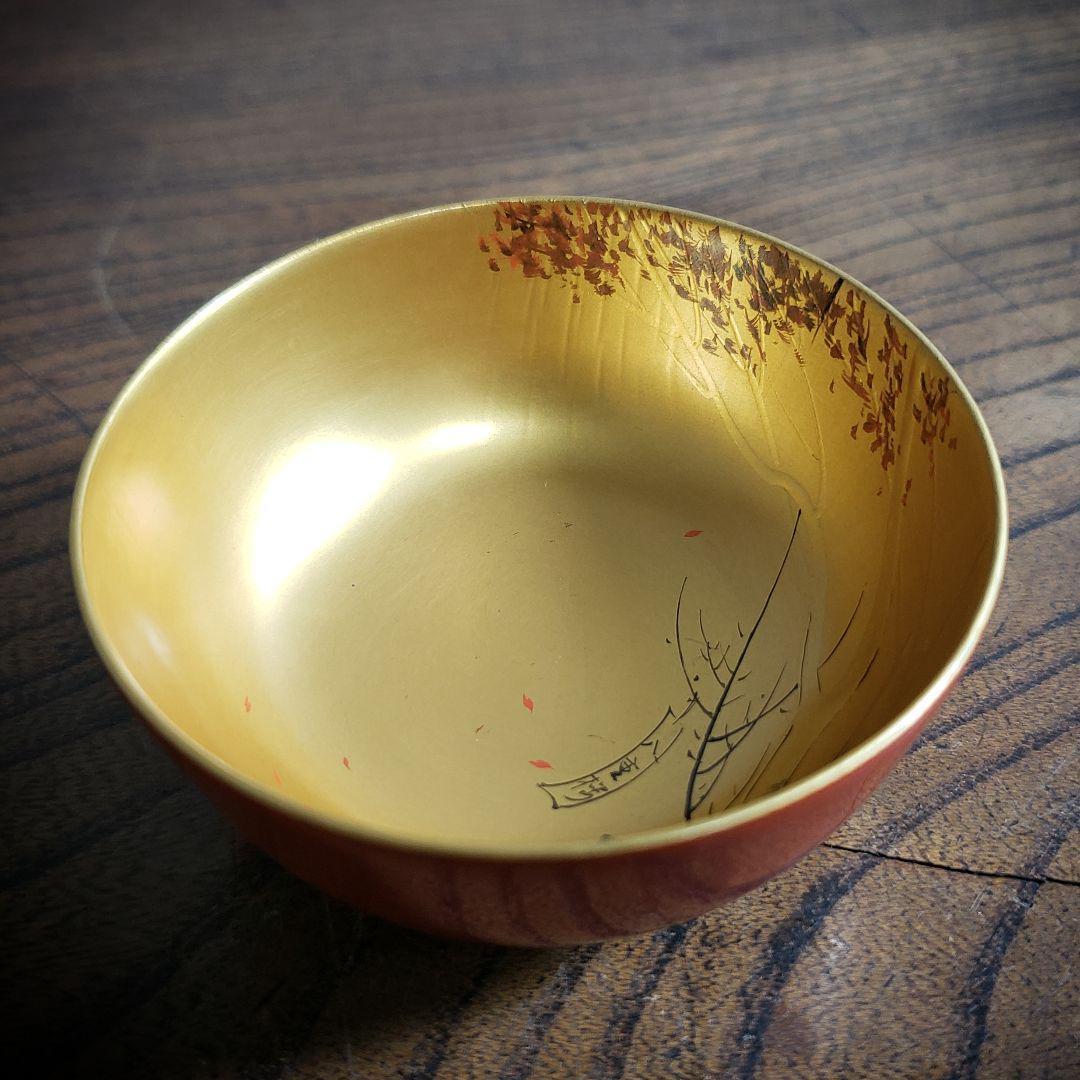 朱塗り 盃 平盃 小椀 酒器 No.2 古美術 古道具 アンティーク 枯れ味が