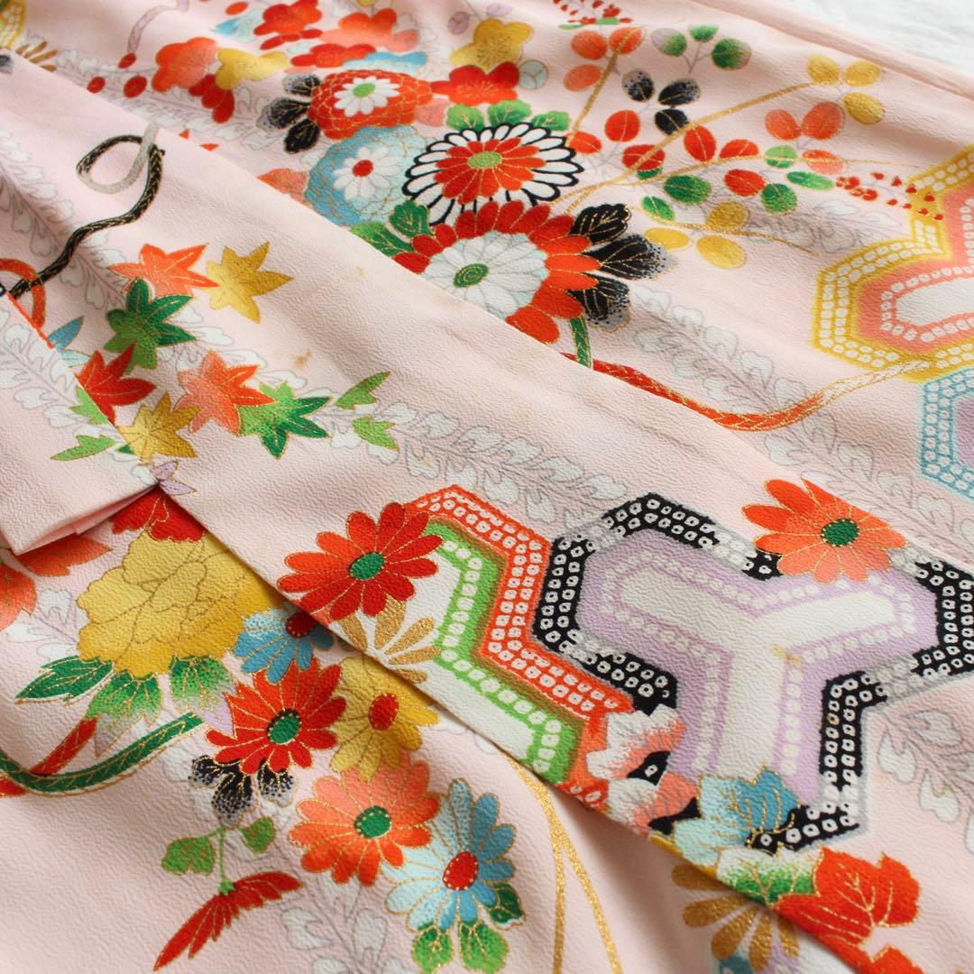 七五三 3歳 女の子 子供 アンティーク 着物 被布 セット