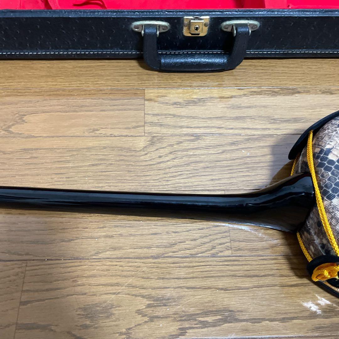 ○糸巻き○三味線 クリスタルブルー ⟡.·素六 アクリル 美品 津軽