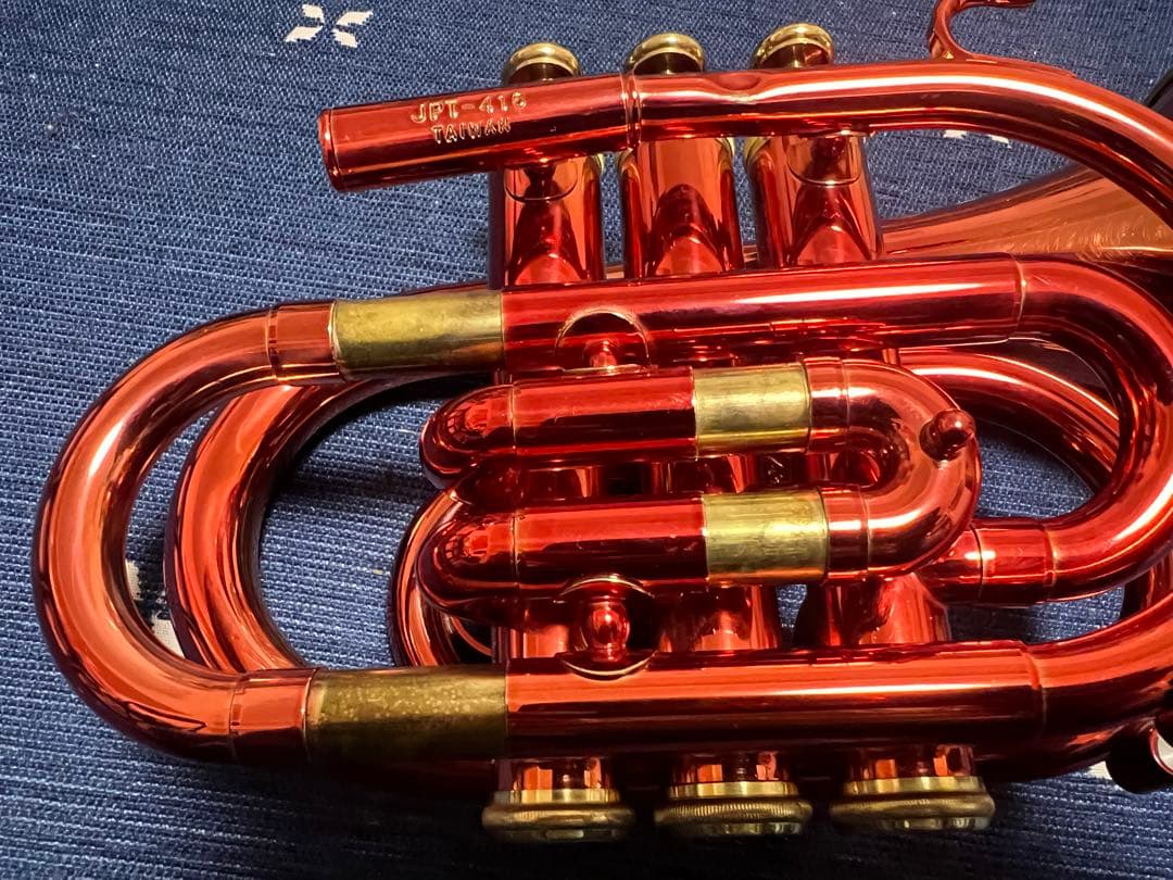 ジュピターポケットトランペットJPT-416　ケース・マウスピース付き