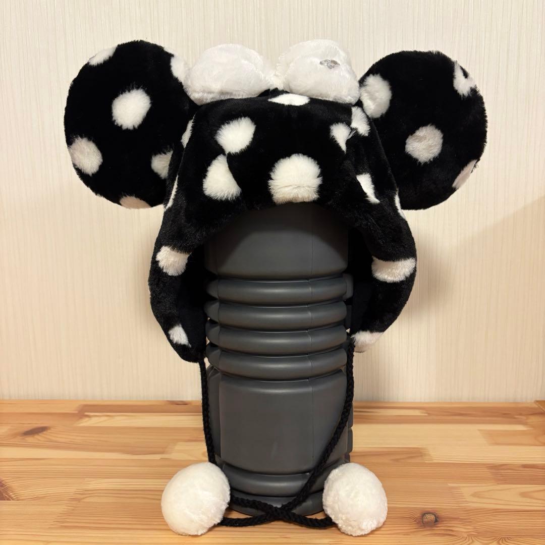 ミニー ファンキャップ ドット柄 ブラック ディズニーミニーファン