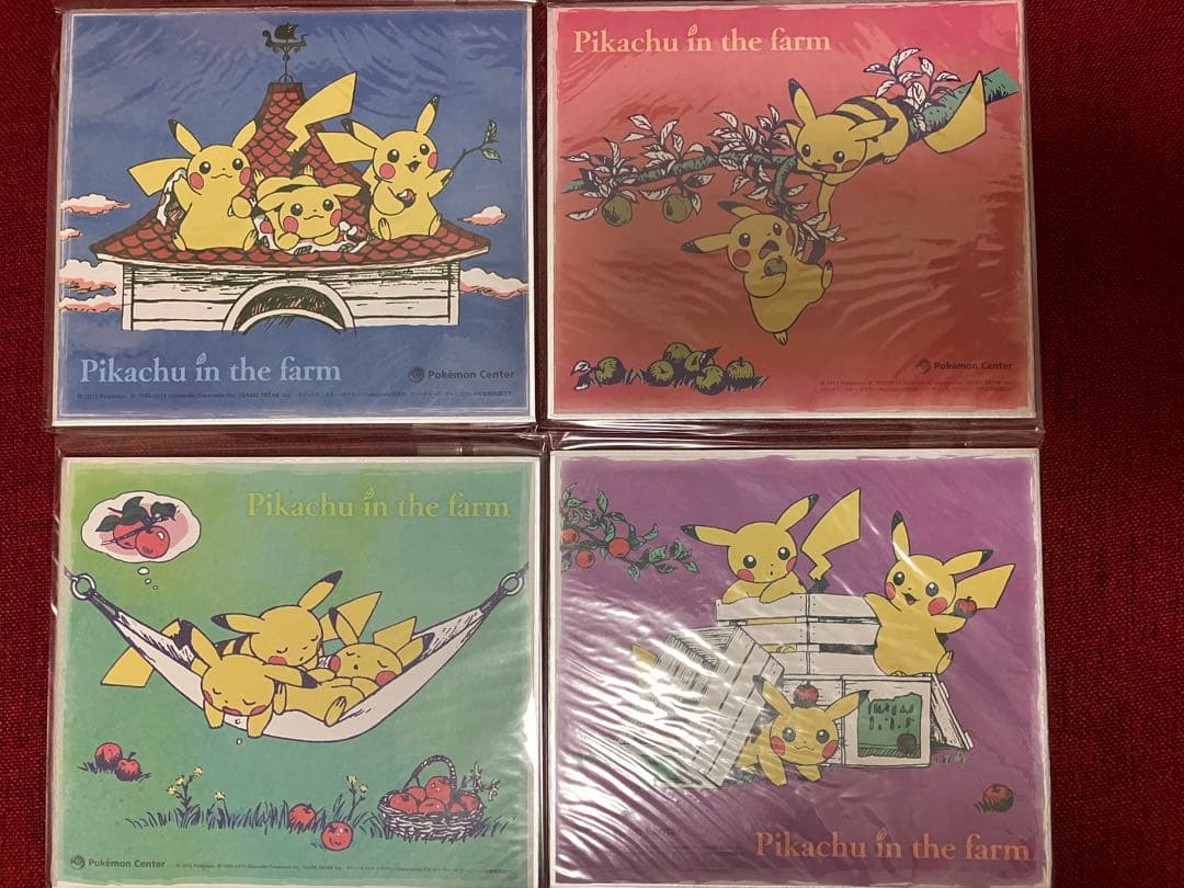 非売品】ピカチュウ ミニ色紙 4種セット - メルカリ