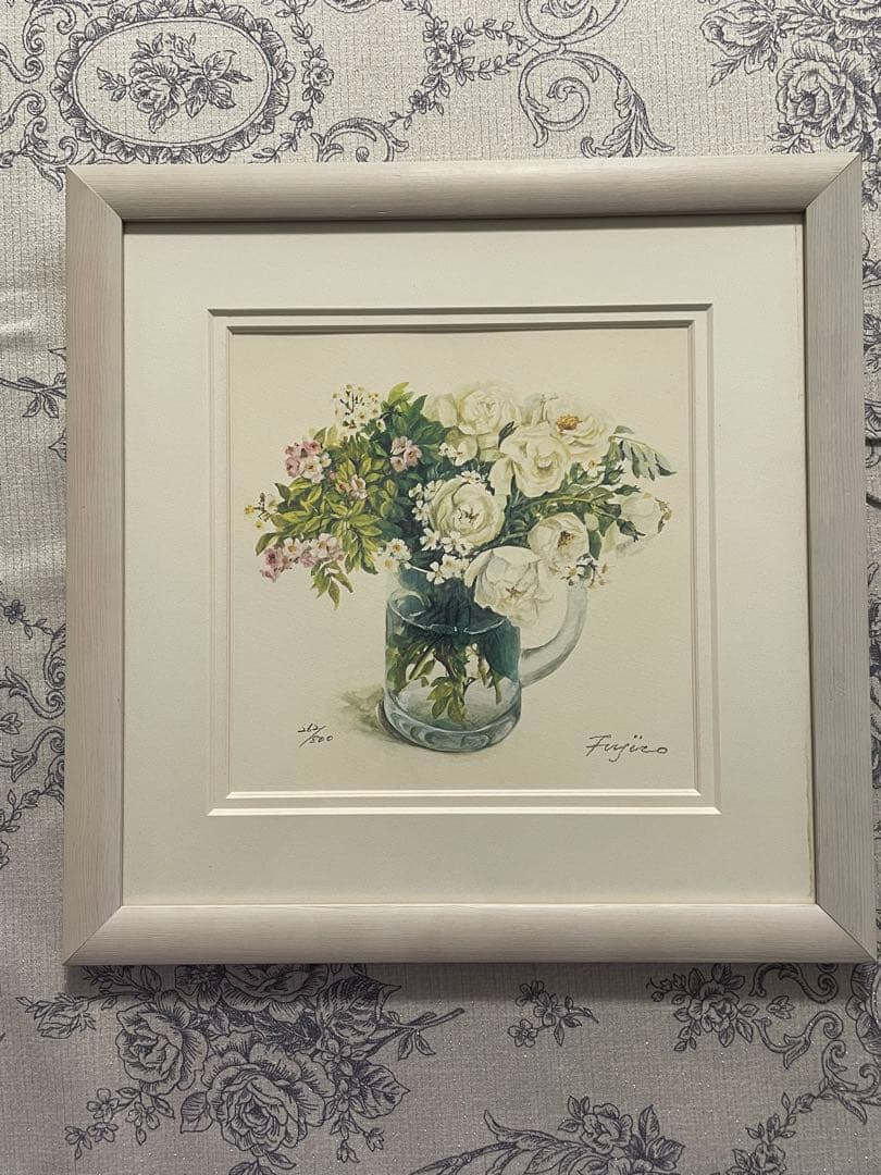 Fujino 水彩画 花瓶の花 絵画 - メルカリ